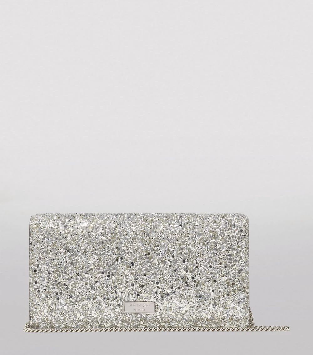 Budget π€© Jimmy Choo Glitter Wallet Bag PLATINUM Wallet on Chain β 4 Budget π€© Jimmy Choo Glitter Wallet Bag PLATINUM Wallet on Chain β - Image 4