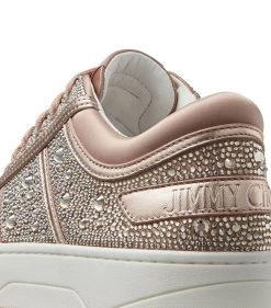 Best deal 😍 Jimmy Choo Hawaii Embellished Leather Sneakers X BALLET PINK/CRYSTA Low-Top Sneakers 🔔 -Jimmy Choo Sales jimmy choo hawaii embellished leather sneakers 16321172 31924886 1000
