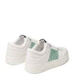 Hot Sale 😍 Jimmy Choo Hawaii Leather Sneakers V WHITE/MIAMI MINT Low-Top Sneakers 🔥 -Jimmy Choo Sales jimmy choo hawaii leather sneakers 16879885 33458081 1000