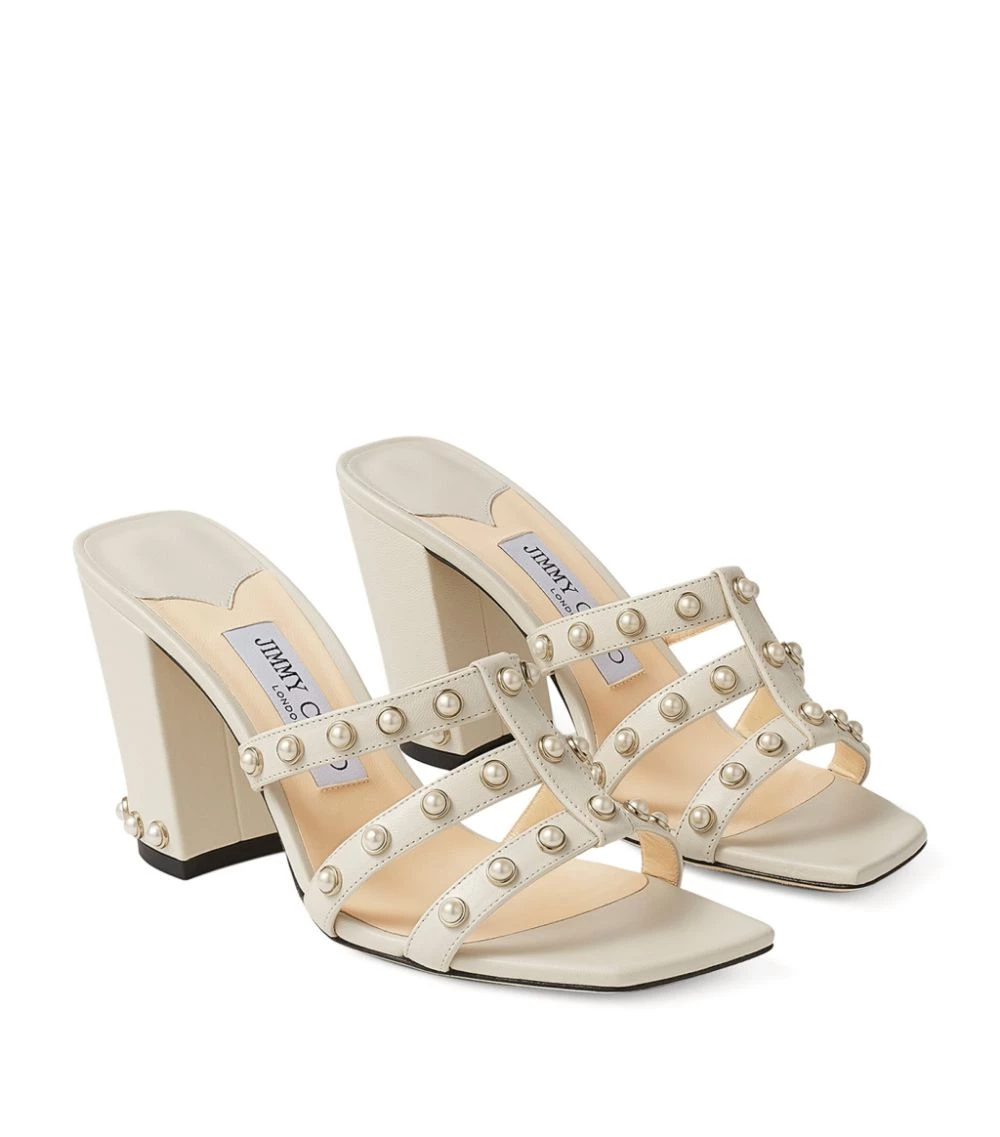 Outlet π Jimmy Choo Hazal 85 Leather Mules LATTE Heeled Sandals βοΈ 2 Outlet π Jimmy Choo Hazal 85 Leather Mules LATTE Heeled Sandals βοΈ - Image 2