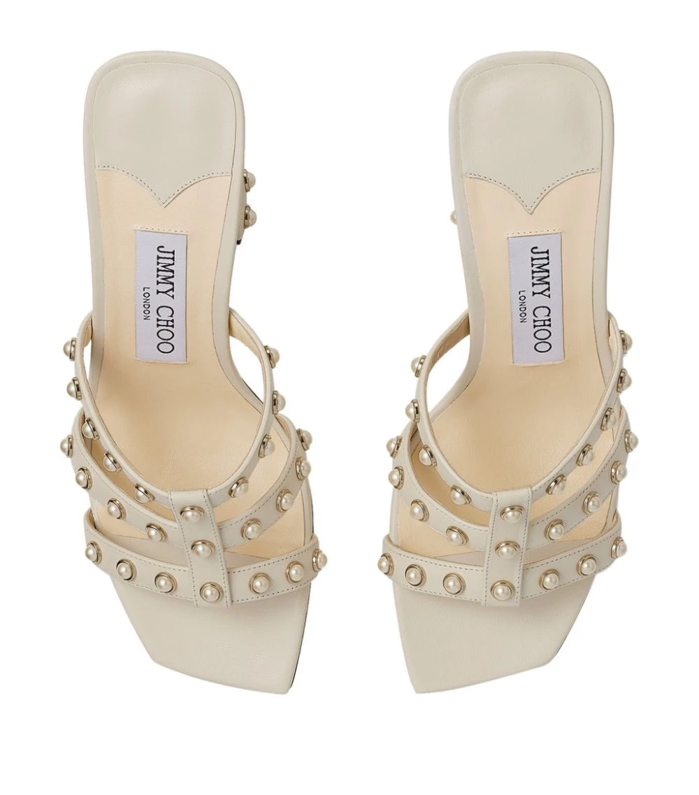 Outlet π Jimmy Choo Hazal 85 Leather Mules LATTE Heeled Sandals βοΈ 4 Outlet π Jimmy Choo Hazal 85 Leather Mules LATTE Heeled Sandals βοΈ - Image 4