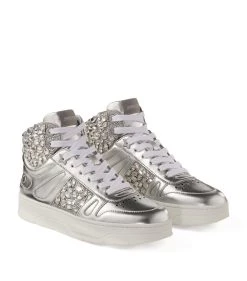 Cheap ✔️ Jimmy Choo High-Top Hawaii Sneakers X SILVER/CRYSTAL High-Top Sneakers ✨ -Jimmy Choo Sales jimmy choo high top hawaii sneakers 17314719 36109687 1000