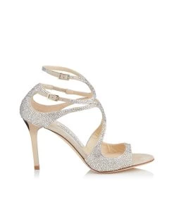 Best reviews of π Jimmy Choo Ivette 85 Crystal Sandals NUDE/CRYSTAL Heel Sandals π―