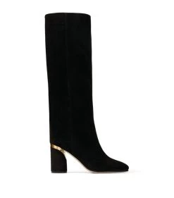 Top 10 β€οΈ Jimmy Choo Jayla 85 Suede Knee-High Boots BLACK Knee High Boots π€©