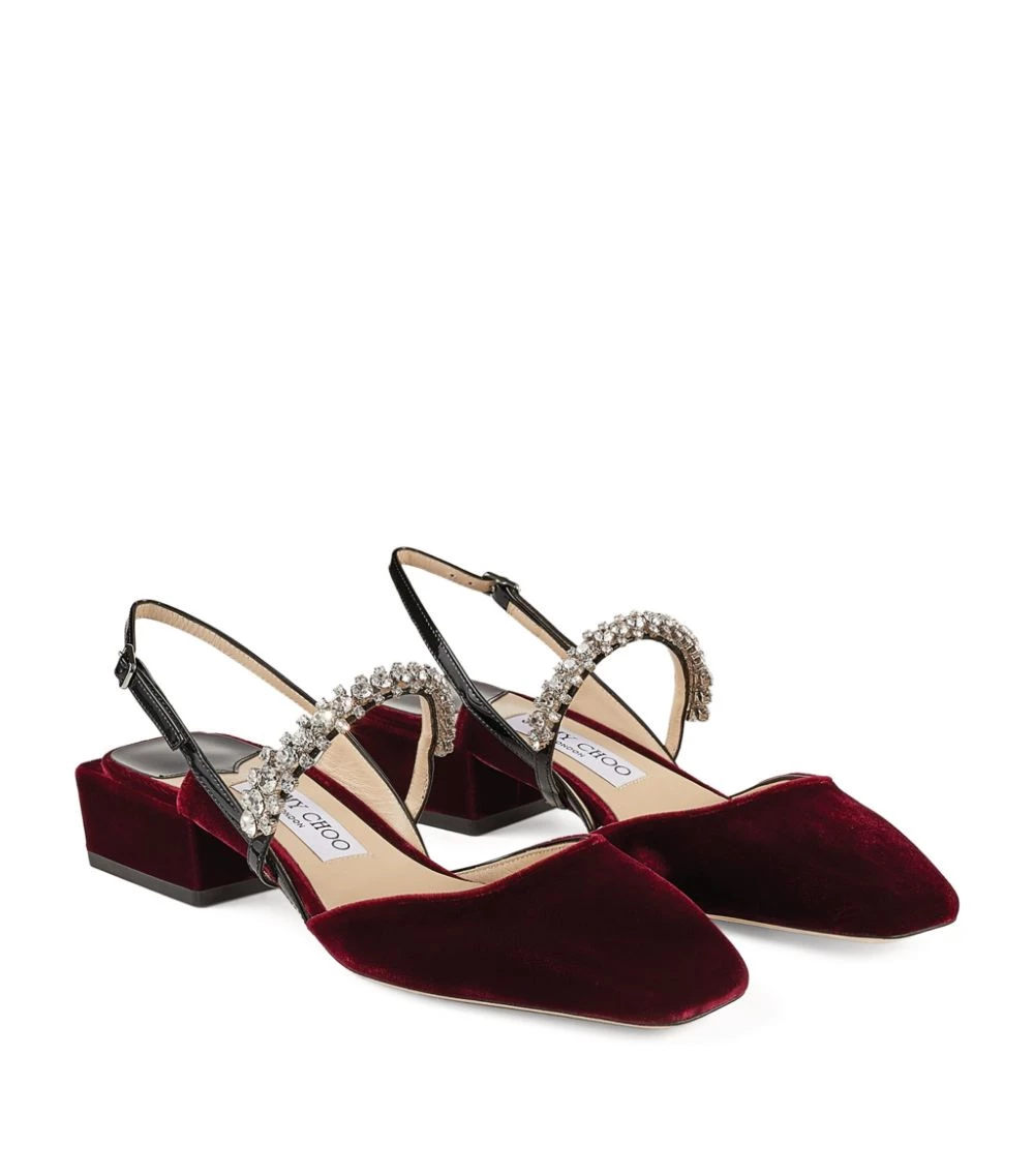 Flash Sale π Jimmy Choo Jill 30 Velvet Slingback Mules MERLOT/CRYSTAL Slingback π Heels π 4 Flash Sale π Jimmy Choo Jill 30 Velvet Slingback Mules MERLOT/CRYSTAL Slingback π Heels π - Image 4