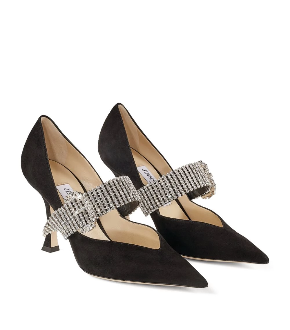 Flash Sale ⌛ Jimmy Choo Kari 90 Suede Pumps BLACK/CRYSTAL Courts ⭐ 4 Flash Sale ⌛ Jimmy Choo Kari 90 Suede Pumps BLACK/CRYSTAL Courts ⭐ - Image 4