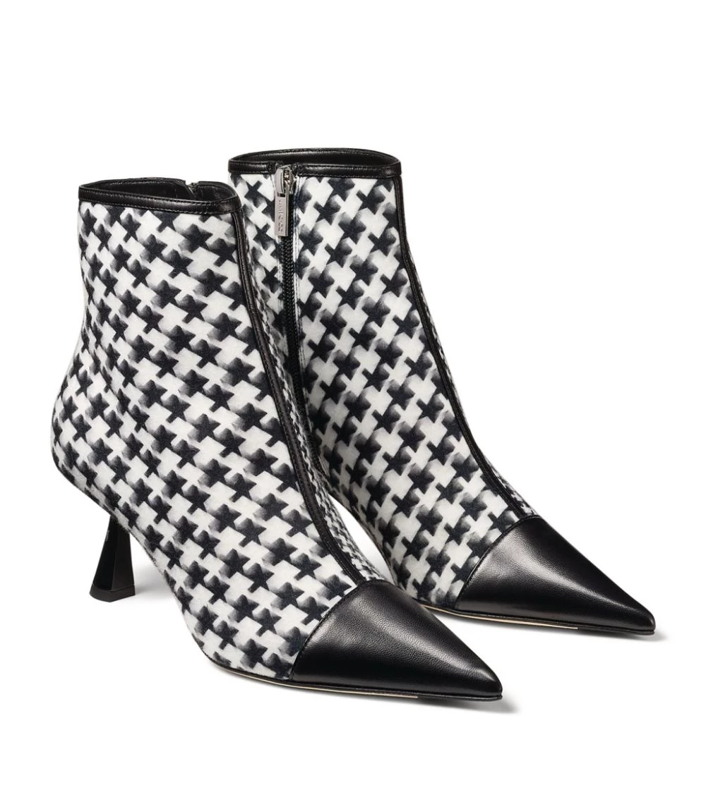 Flash Sale π Jimmy Choo Kix/z 65 Houndstooth Ankle Boots BLACK/LATTE/BLACK π 4 Flash Sale π Jimmy Choo Kix/z 65 Houndstooth Ankle Boots BLACK/LATTE/BLACK π - Image 4