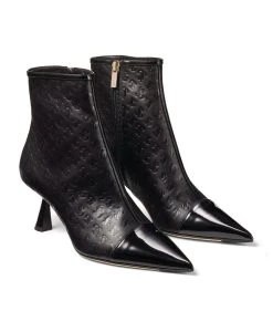 Budget 😍 Jimmy Choo Kix/z 65 Leather Ankle Boots BLACK/BLACK/BLACK 🔥 -Jimmy Choo Sales jimmy choo kix z 65 leather ankle boots 17191111 34738968 1000