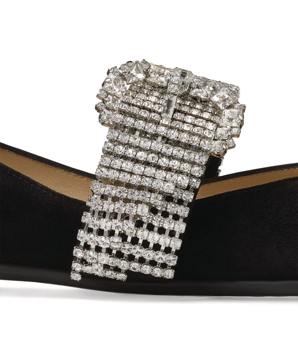 Brand new π€© Jimmy Choo Krista Suede Flats BLACK/CRYSTAL Ballet Flats β 2 Brand new π€© Jimmy Choo Krista Suede Flats BLACK/CRYSTAL Ballet Flats β - Image 2