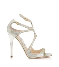 Best deal π Jimmy Choo Lance 115 Metallic Sandals CHAMPAGNE Heel Sandals β€οΈ