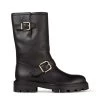 Wholesale 🎁 Jimmy Choo Leather Biker Boots BLACK Ankle Boots 🎉