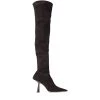 Discount ⌛ Jimmy Choo Leather Bryson Boots 100 BLACK Over the Knee Boots 👏