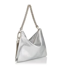 Best Sale ❤️ Jimmy Choo Leather Callie Clutch Bag SILVER Clutch Bags 🌟 -Jimmy Choo Sales jimmy choo leather callie clutch bag 14857187 25448869 1000