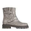 Discount 🎁 Jimmy Choo Leather Embellished Youth II Biker Boots ANTHRACITE Ankle Boots ✨