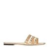 Promo ✨ Jimmy Choo Leather Hazal Sandals GOLD Flat Sandals ❤️