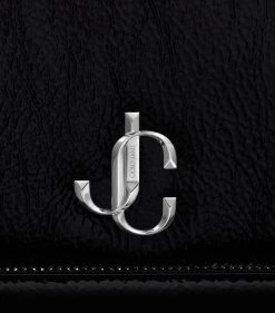 Outlet 😍 Jimmy Choo Leather Varenne Clutch Bag BLACK/SILVER Clutch Bags 🧨 -Jimmy Choo Sales jimmy choo leather varenne clutch bag 16320036 31922020 1000