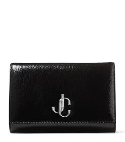 Outlet π Jimmy Choo Leather Varenne Clutch Bag BLACK/SILVER Clutch Bags π§¨