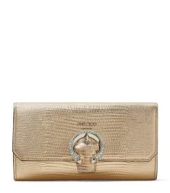 New 🎁 Jimmy Choo Leather Wallet Bag GOLD/SILVER Clutch Bags 🔥