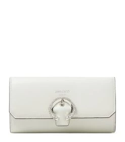Flash Sale 😀 Jimmy Choo Leather Wallet Bag LATTE/SILVER Mini Bags 🔥