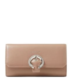 Wholesale 😍 Jimmy Choo Leather Wallet Bag BALLET PINK/SILVER Wallet on Chain 👏