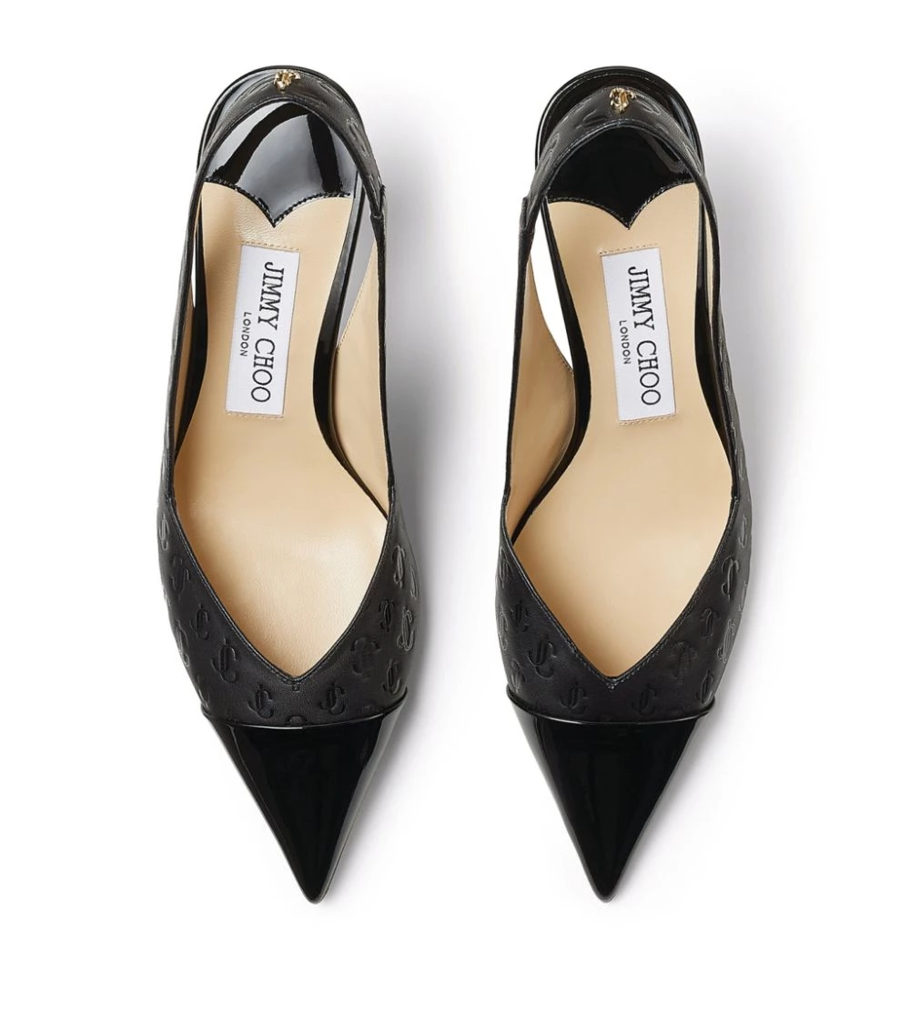 Hot Sale π― Jimmy Choo Liya 65 Leather Mules BLACK/BLACK/BLACK Slingback π Heels π― 4 Hot Sale π― Jimmy Choo Liya 65 Leather Mules BLACK/BLACK/BLACK Slingback π Heels π― - Image 4