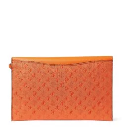 Discount 😍 Jimmy Choo Logo Envelope Clutch Bag AMBER ORANGE/LIGHT G Clutch Bags 🎁 -Jimmy Choo Sales jimmy choo logo envelope clutch bag 17571622 37332252 1000