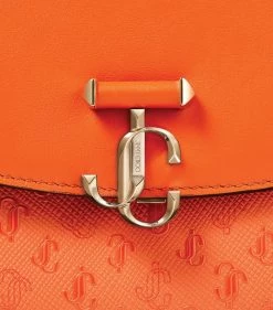 Discount 😍 Jimmy Choo Logo Envelope Clutch Bag AMBER ORANGE/LIGHT G Clutch Bags 🎁 -Jimmy Choo Sales jimmy choo logo envelope clutch bag 17571622 37333109 1000