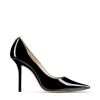 Outlet 👍 Jimmy Choo Love 100 Patent Pumps BLACK Courts ✨