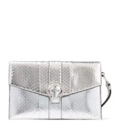 Budget π Jimmy Choo Madeline Envelope Pouch SILVER Pouches π