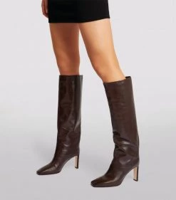Deals 🤩 Jimmy Choo Mahesa 85 Leather Knee-High Boots BROWN Knee High Boots 🤩 -Jimmy Choo Sales jimmy choo mahesa 85 leather knee high boots 15830184 33834940 1000