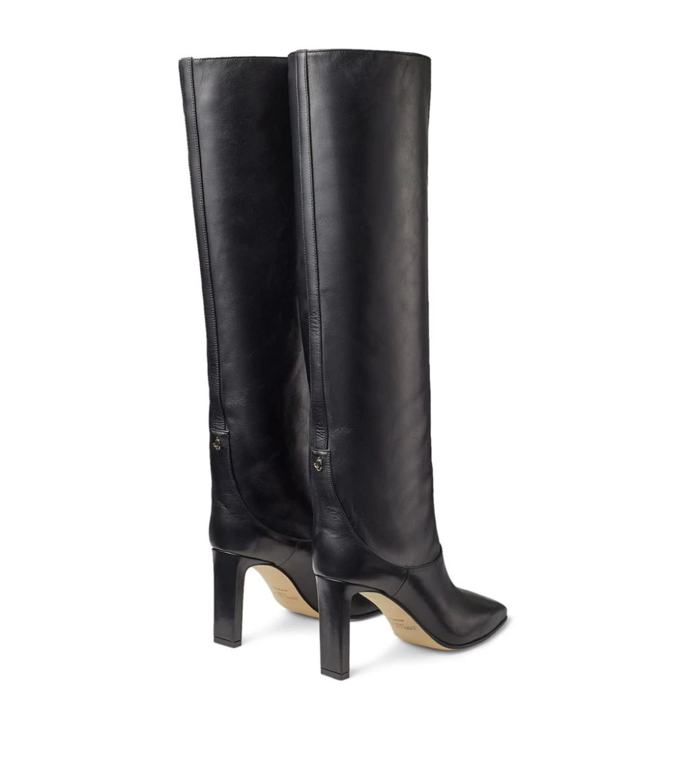 Wholesale ✨ Jimmy Choo Mahesa 85 Leather Knee-High Boots BLACK Knee High Boots 🔔 3 Wholesale ✨ Jimmy Choo Mahesa 85 Leather Knee-High Boots BLACK Knee High Boots 🔔 - Image 3