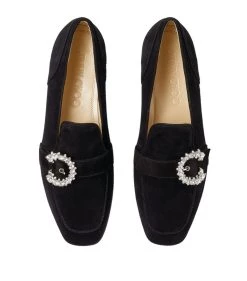 Cheap ✨ Jimmy Choo Mani Leather Loafers BLACK/CRYSTAL 🤩 -Jimmy Choo Sales jimmy choo mani leather loafers 16930511 33637630 1000