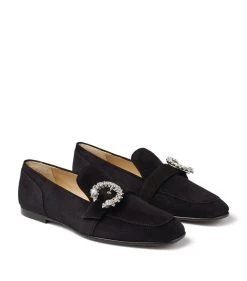 Cheap ✨ Jimmy Choo Mani Leather Loafers BLACK/CRYSTAL 🤩 -Jimmy Choo Sales jimmy choo mani leather loafers 16930511 33639294 1000