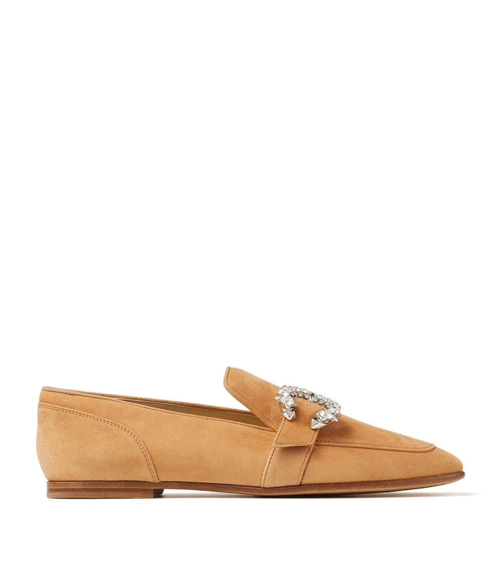 Top 10 π Jimmy Choo Mani Leather Loafers CARAMEL/CRYSTAL π 1 Top 10 π Jimmy Choo Mani Leather Loafers CARAMEL/CRYSTAL π