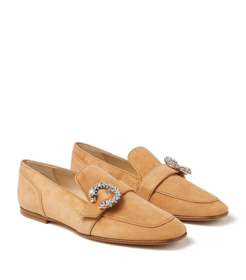 Top 10 π Jimmy Choo Mani Leather Loafers CARAMEL/CRYSTAL π 4 Top 10 π Jimmy Choo Mani Leather Loafers CARAMEL/CRYSTAL π - Image 4