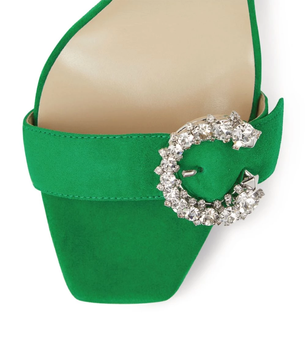 Best Pirce ⌛ Jimmy Choo Marsai 90 Suede Sandals MALACHITE/CRYSTAL Heeled Sandals ✨ 2 Best Pirce ⌛ Jimmy Choo Marsai 90 Suede Sandals MALACHITE/CRYSTAL Heeled Sandals ✨ - Image 2