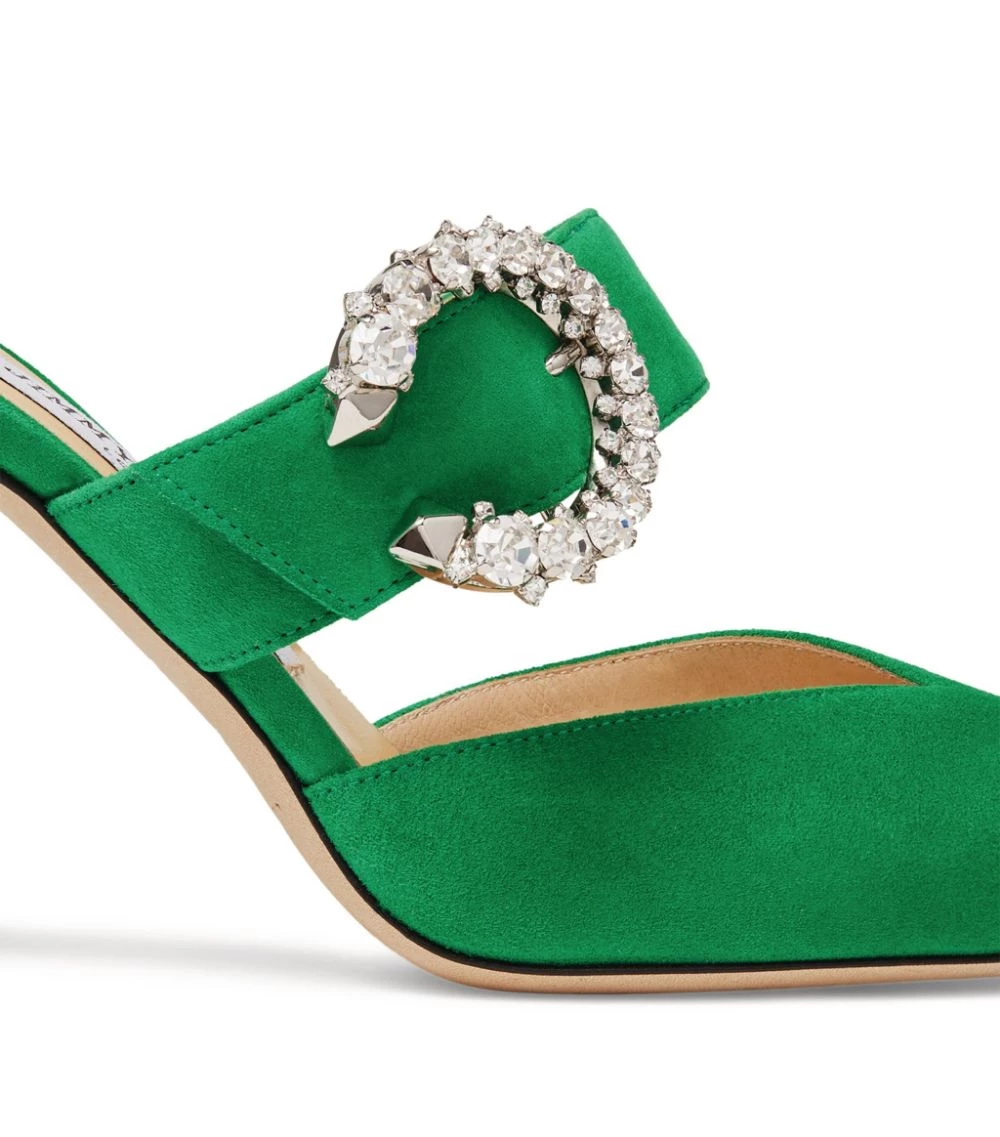 Discount π Jimmy Choo Marta 90 Leather Mules MALACHITE/CRYSTAL π 4 Discount π Jimmy Choo Marta 90 Leather Mules MALACHITE/CRYSTAL π - Image 4