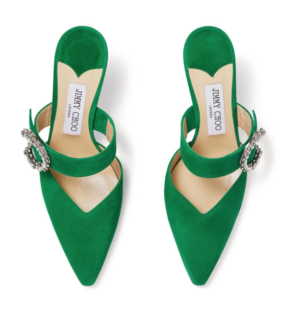 Discount π Jimmy Choo Marta 90 Leather Mules MALACHITE/CRYSTAL π 2 Discount π Jimmy Choo Marta 90 Leather Mules MALACHITE/CRYSTAL π - Image 2