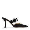 Brand new 🛒 Jimmy Choo Marta 90 Leather Mules BLACK/CRYSTAL ⌛
