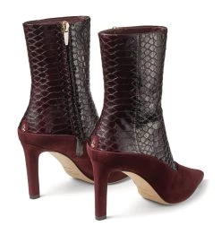 Discount 😀 Jimmy Choo Mavie 85 Snake-Embossed Ankle Boots MERLOT/MERLOT 🌟 -Jimmy Choo Sales jimmy choo mavie 85 snake embossed ankle boots 17192291 34737335 1000