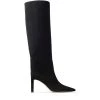 Outlet 🌟 Jimmy Choo Mavis 85 Suede Knee-High Boots BLACK Knee High Boots 🌟