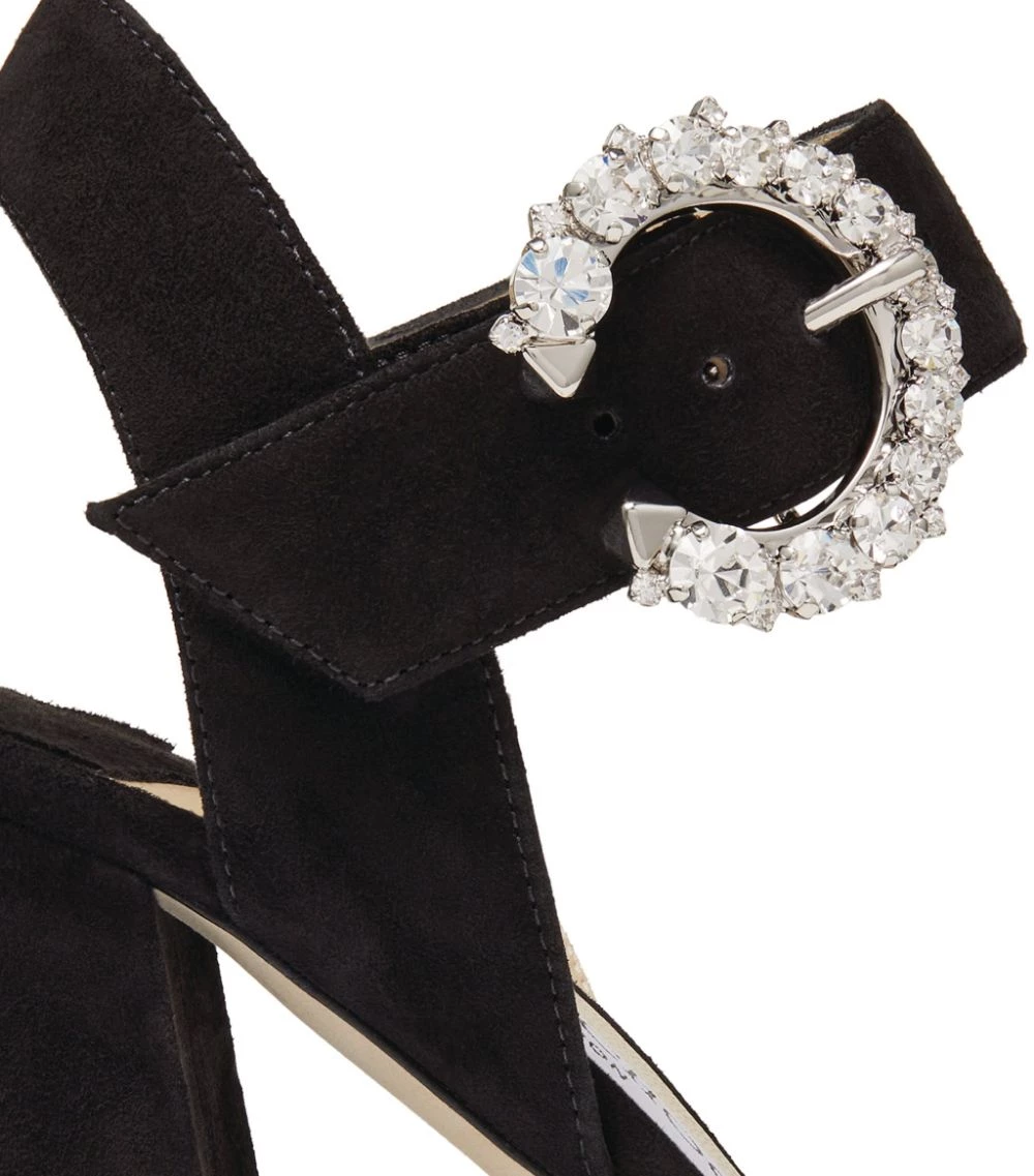 Buy ๐คฉ Jimmy Choo Maysa 85 Leather Mules BLACK/CRYSTAL Heel Sandals ๐ 2 Buy ๐คฉ Jimmy Choo Maysa 85 Leather Mules BLACK/CRYSTAL Heel Sandals ๐ - Image 2