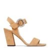 Coupon 🔔 Jimmy Choo Maysa 85 Leather Mules CARAMEL/CRYSTAL Heel Sandals ✨