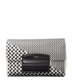 Best Sale 𧨠Jimmy Choo Medium Star Houndstooth Print Carolina Shoulder Bag Latte/black Shoulder Bags π