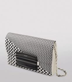 Best Sale 🧨 Jimmy Choo Medium Star Houndstooth Print Carolina Shoulder Bag Latte/black Shoulder Bags 😀 -Jimmy Choo Sales jimmy choo medium star houndstooth print carolina shoulder bag 17315309 35443421 1000