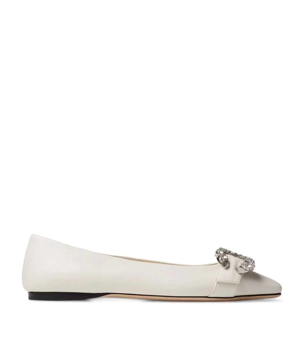 Best deal ⭐ Jimmy Choo Minah Embellished Leather Flats LATTE/CRYSTAL Ballet Flats ❤️ 1 Best deal ⭐ Jimmy Choo Minah Embellished Leather Flats LATTE/CRYSTAL Ballet Flats ❤️