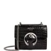 Top 10 ⭐ Jimmy Choo Mini Croc-Embossed Leather Paris Cross-Body Bag BLACK Crossbody Bags ❤️