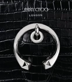 Top 10 ⭐ Jimmy Choo Mini Croc-Embossed Leather Paris Cross-Body Bag BLACK Crossbody Bags ❤️ -Jimmy Choo Sales jimmy choo mini croc embossed leather paris cross body bag 15407222 36052730 1000