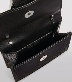 Top 10 ⭐ Jimmy Choo Mini Croc-Embossed Leather Paris Cross-Body Bag BLACK Crossbody Bags ❤️ -Jimmy Choo Sales jimmy choo mini croc embossed leather paris cross body bag 15407222 36052747 1000