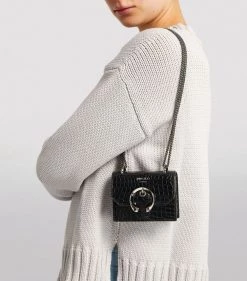 Top 10 ⭐ Jimmy Choo Mini Croc-Embossed Leather Paris Cross-Body Bag BLACK Crossbody Bags ❤️ -Jimmy Choo Sales jimmy choo mini croc embossed leather paris cross body bag 15407222 36053687 1000